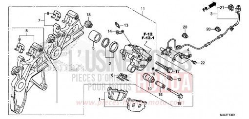 REAR BRAKE CALIPER NC750XAE de 2014